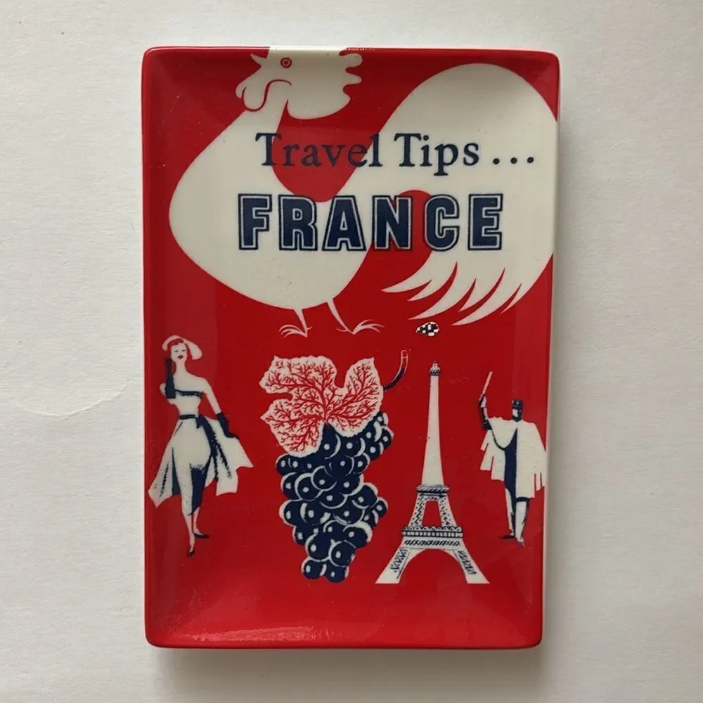 Rosanna Set of 2 Porcelain Travel Tips France and Italy Trinket Dishes
